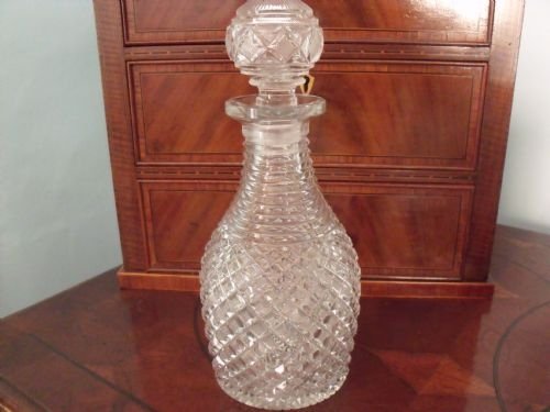 fine late georgian cut glass decanter