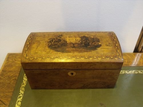 good victorian tunbridge ware corres box