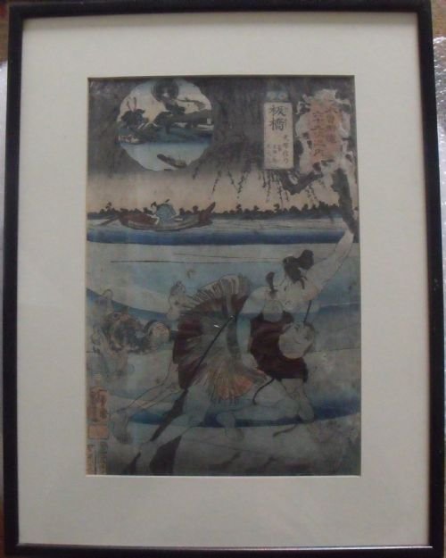 antique kunisada japanese woodblock