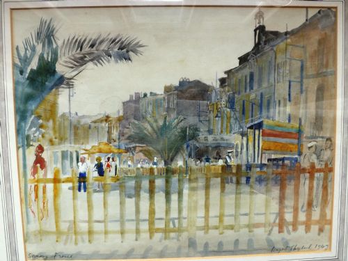 charming watercolour rupert shephard 19091992 sanary sur mer