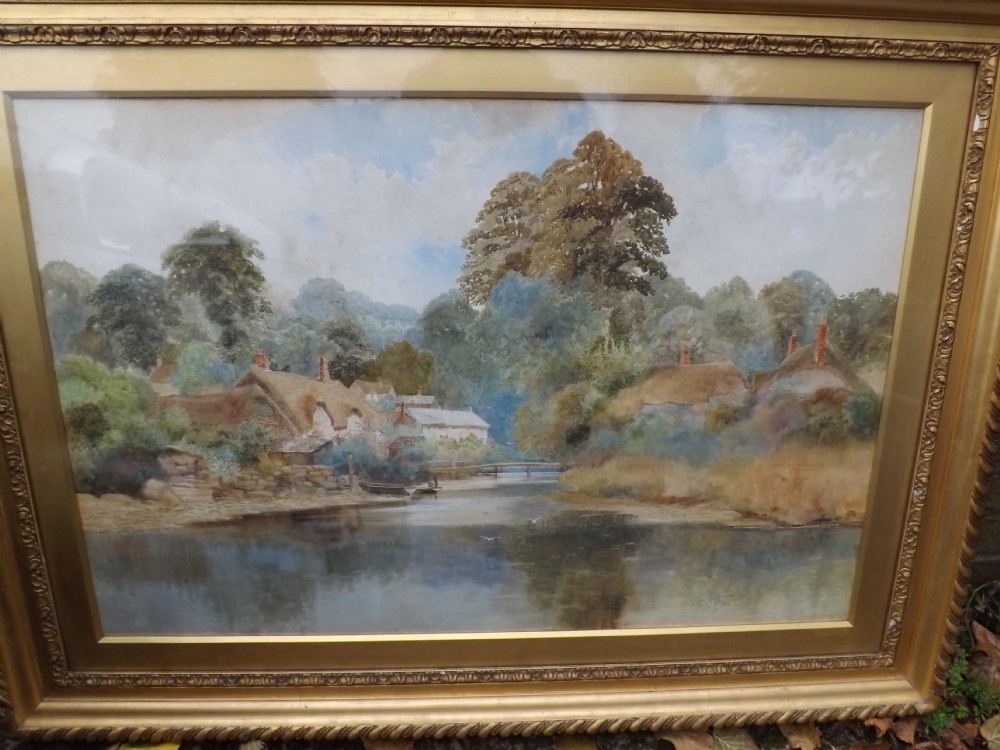 arthur wilkinson 18601930 watecolour helford river cornwall