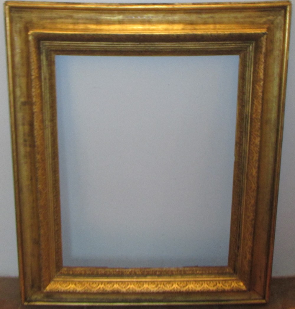 exceptional c1860 large carved giltwood english portrait frame