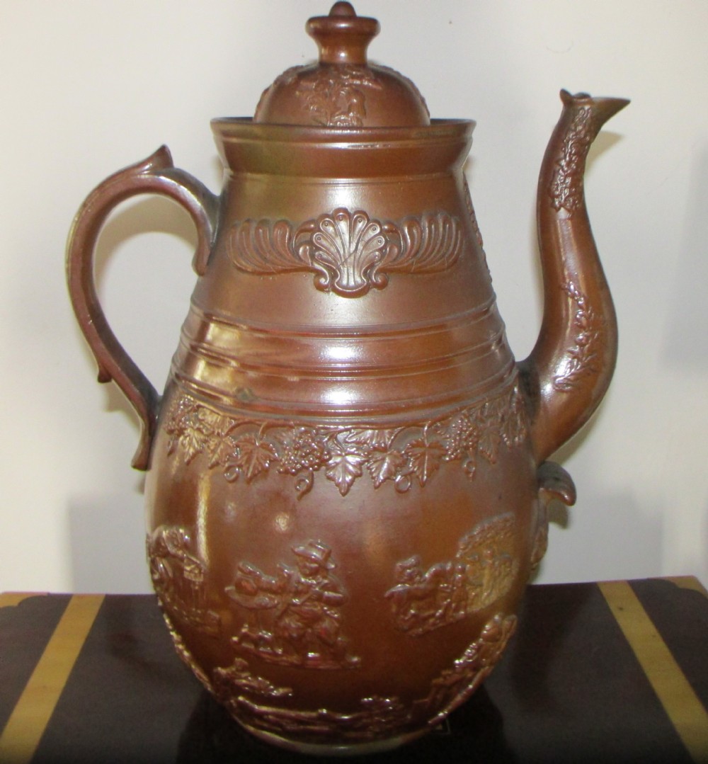 huge shop display salt glaze stone ware coffee pot