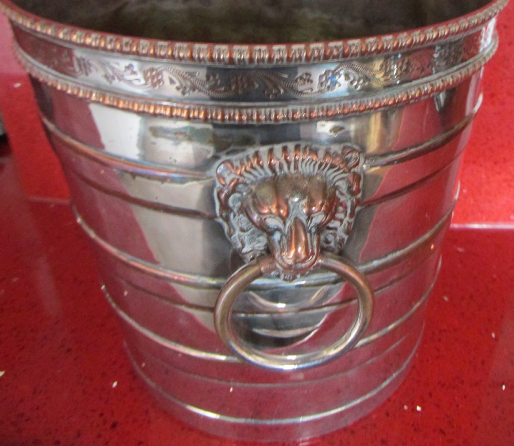 good quality sheffield plate ice bucket wine bucket