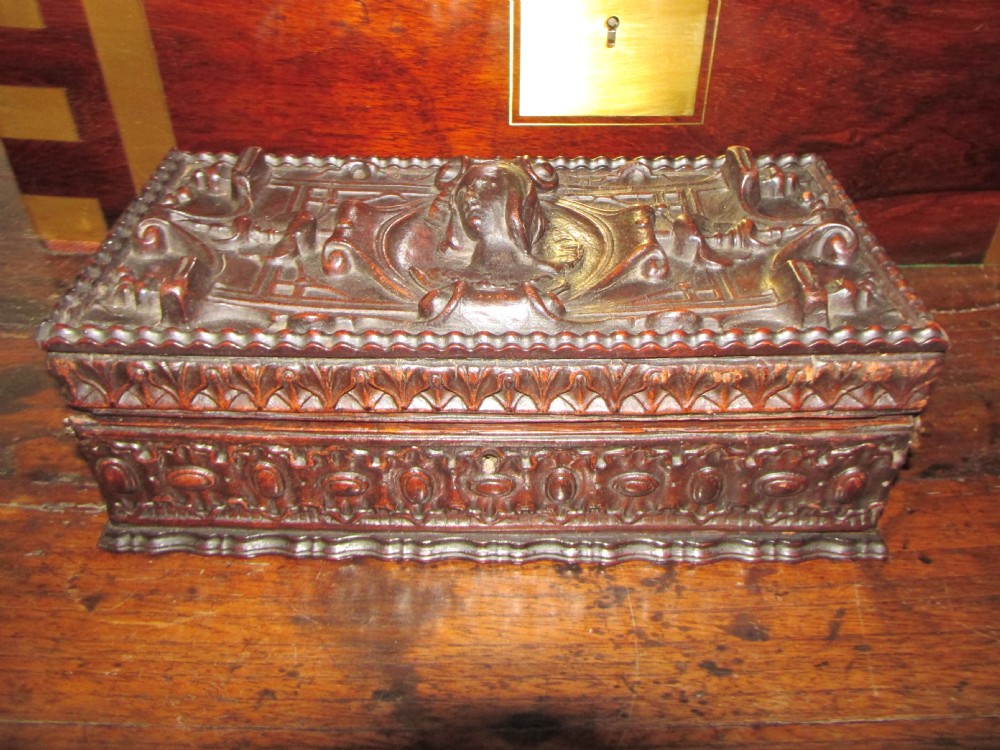 early c19th carved oak box