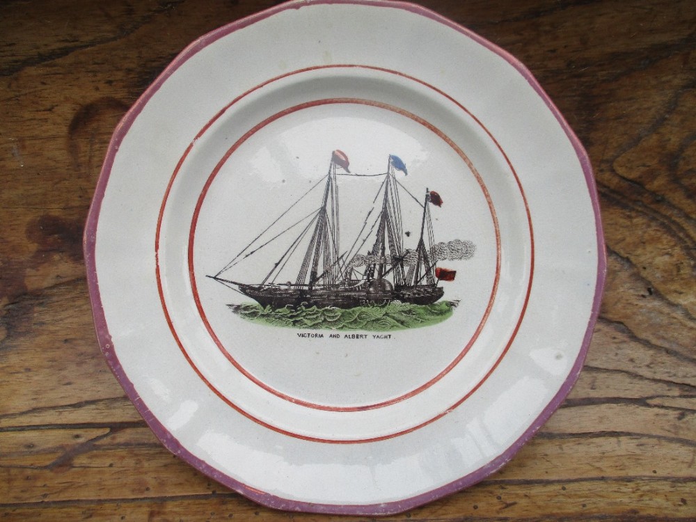 sunderland southwick pottery plate victoria albert yacht