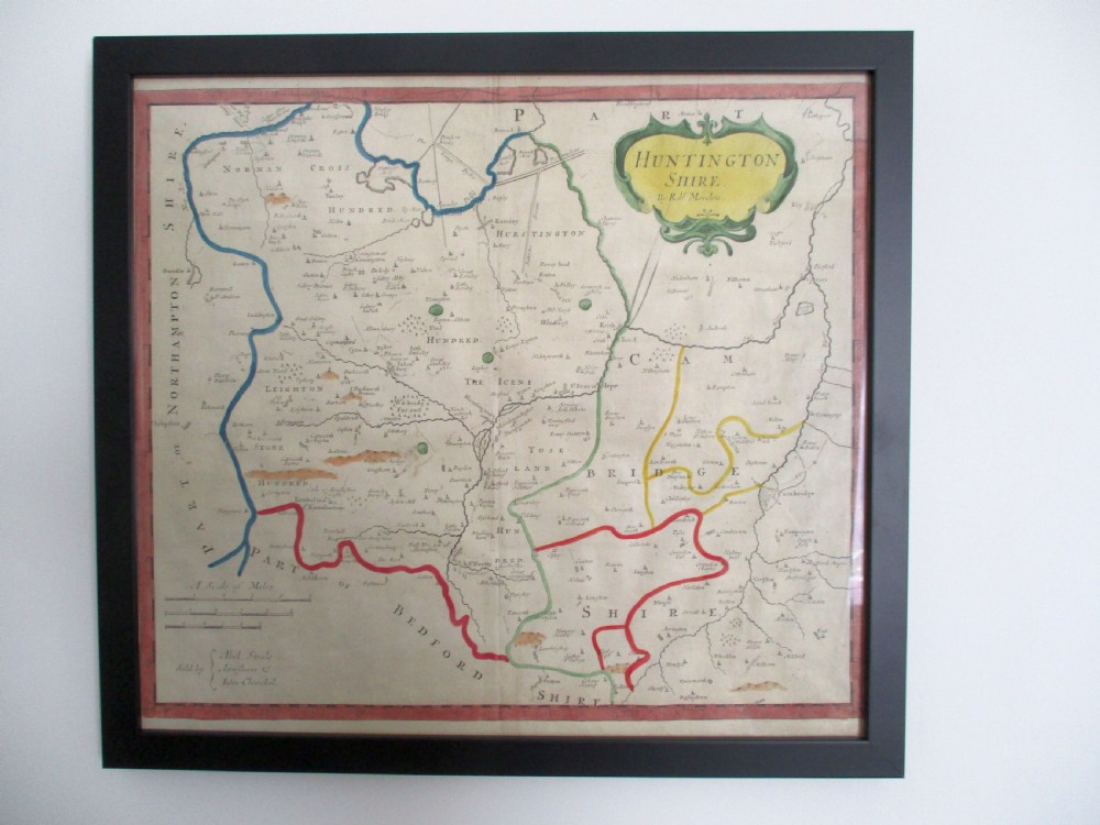 c1700 morden map of huntingtonshire